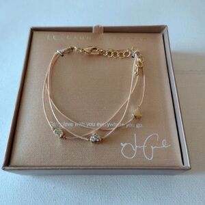 LC Lauren Conrad Gold and Tan Bracelet